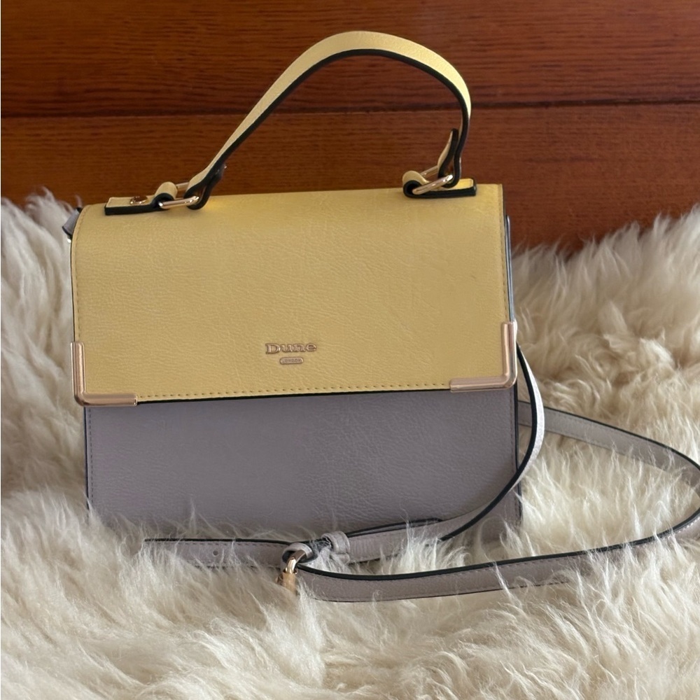 Dune London Yellow and Gray Crossbody Bag